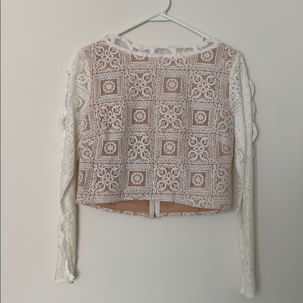 Endless Rose Lace long sleeve crop top